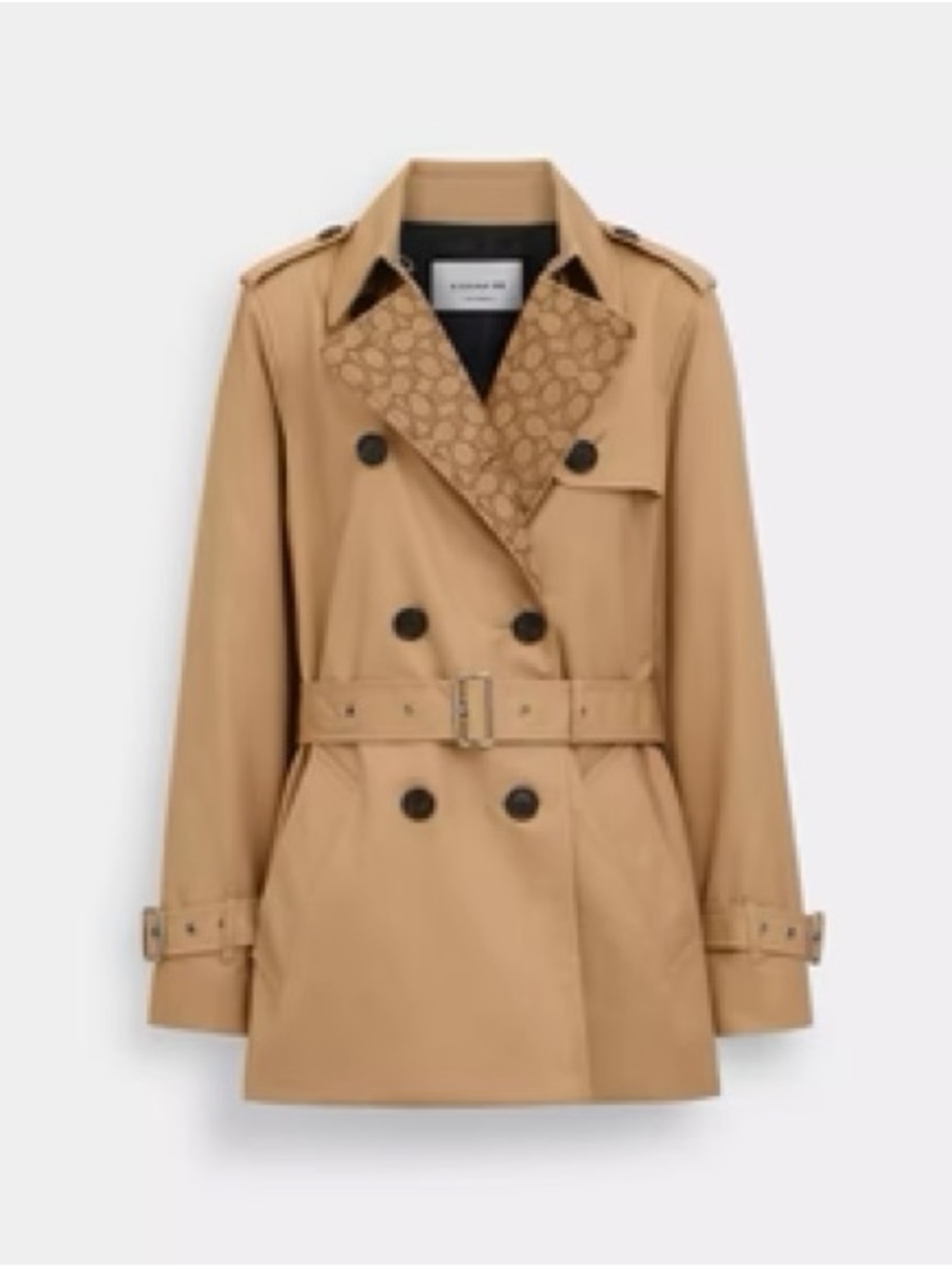 NWT Coach signature lapel Tan Trench Coat size X-Large $550